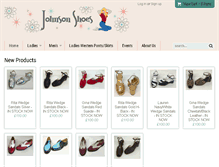 Tablet Screenshot of johnson-shoes.com